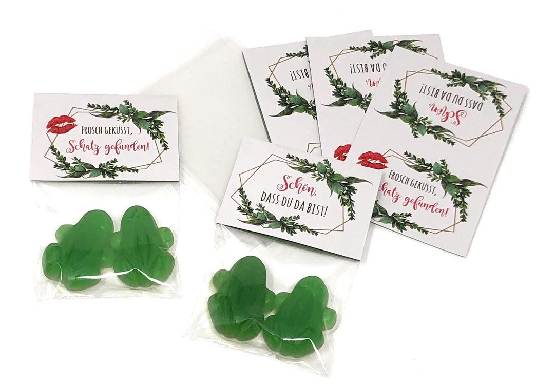 Gastgeschenk zur Hochzeit Frosch geküsst Schatz Etsy