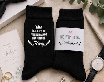 Socks for the father of the bride at the wedding, a gift, Dad remains king
