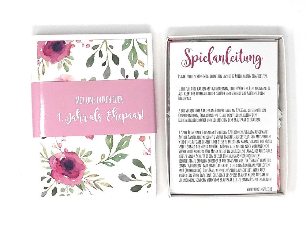 Mit Uns Durch Euer 1. Jahr Aufgaben Ideen Hochzeitsspiel Mit uns durch euer 1. Jahr - Etsy