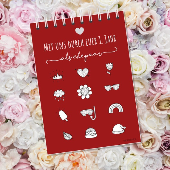 Mit Uns Durch Euer 1. Jahr Aufgaben Ideen Hochzeitsspiel Mit uns durch euer 1. Jahr - Etsy.de