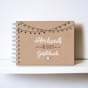 Wedding guest book - Activity, wedding guest book with different pages.