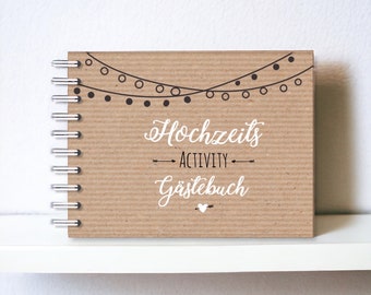 Wedding guest book - Activity, wedding guest book with different pages.