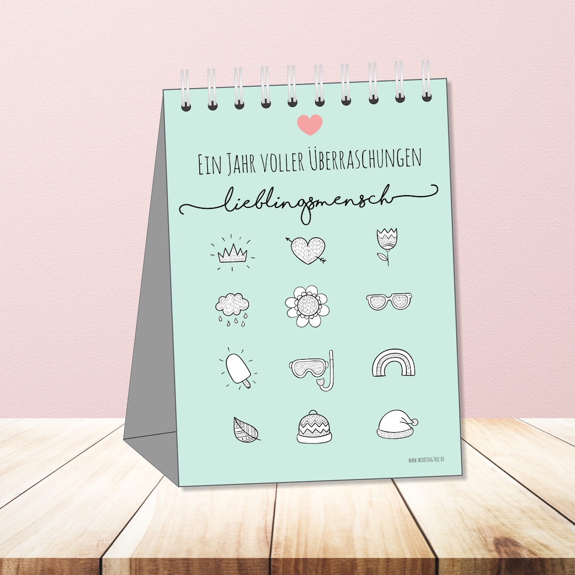 Rubbellos Gutschein Kalender Lieblingsmensch - Etsy.de