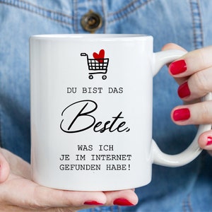 Tasse Im INTERNET gefunden Valentinstag Geschenk Karte Valentinskarte Postkarte Liebe Tinder
