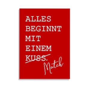Postkarte Match Valentinstag Geschenk Karte Valentinskarte Postkarte Liebe Tinder