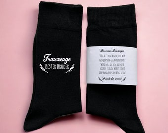 Socken "Bester Bruder" für den Trauzeugen, Geschenk zur Hochzeit