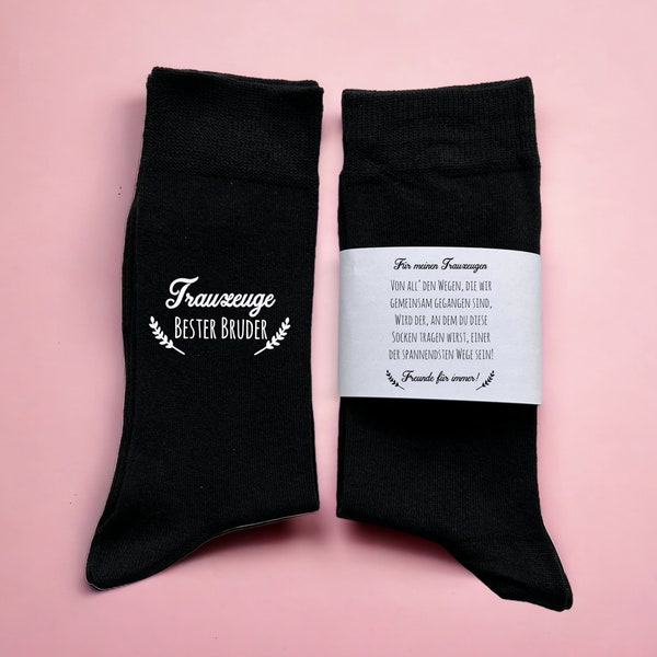 Socken "Bester Bruder" für den Trauzeugen, Geschenk zur Hochzeit