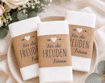 Tears of joy handkerchief banderoles wedding – gifts for wedding guests – vintage decoration – DIY – wedding ceremony – handmade