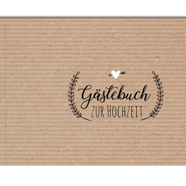 Guestbook for the wedding - Kraftpapier