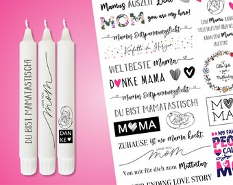 Candle sayings For the best mom, sayings for MOTHER's DAY and every other day DIN A4