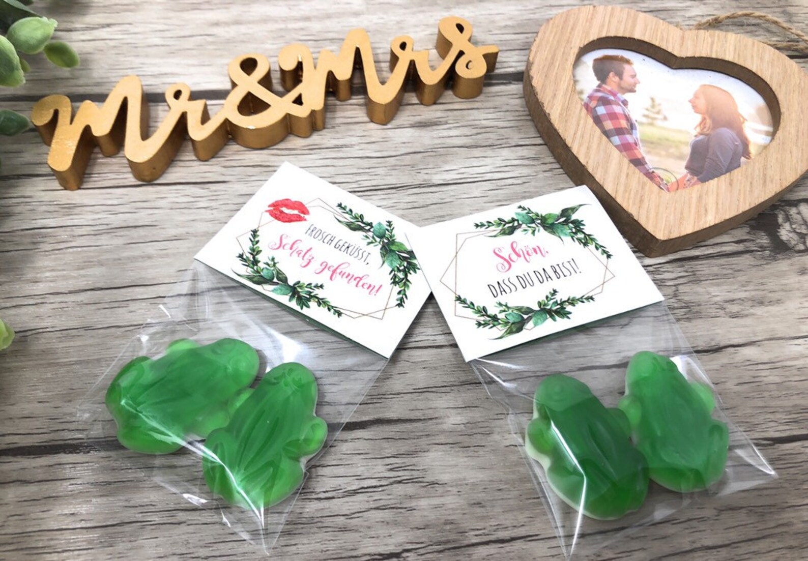 Gastgeschenk zur Hochzeit Frosch geküsst Schatz Etsy