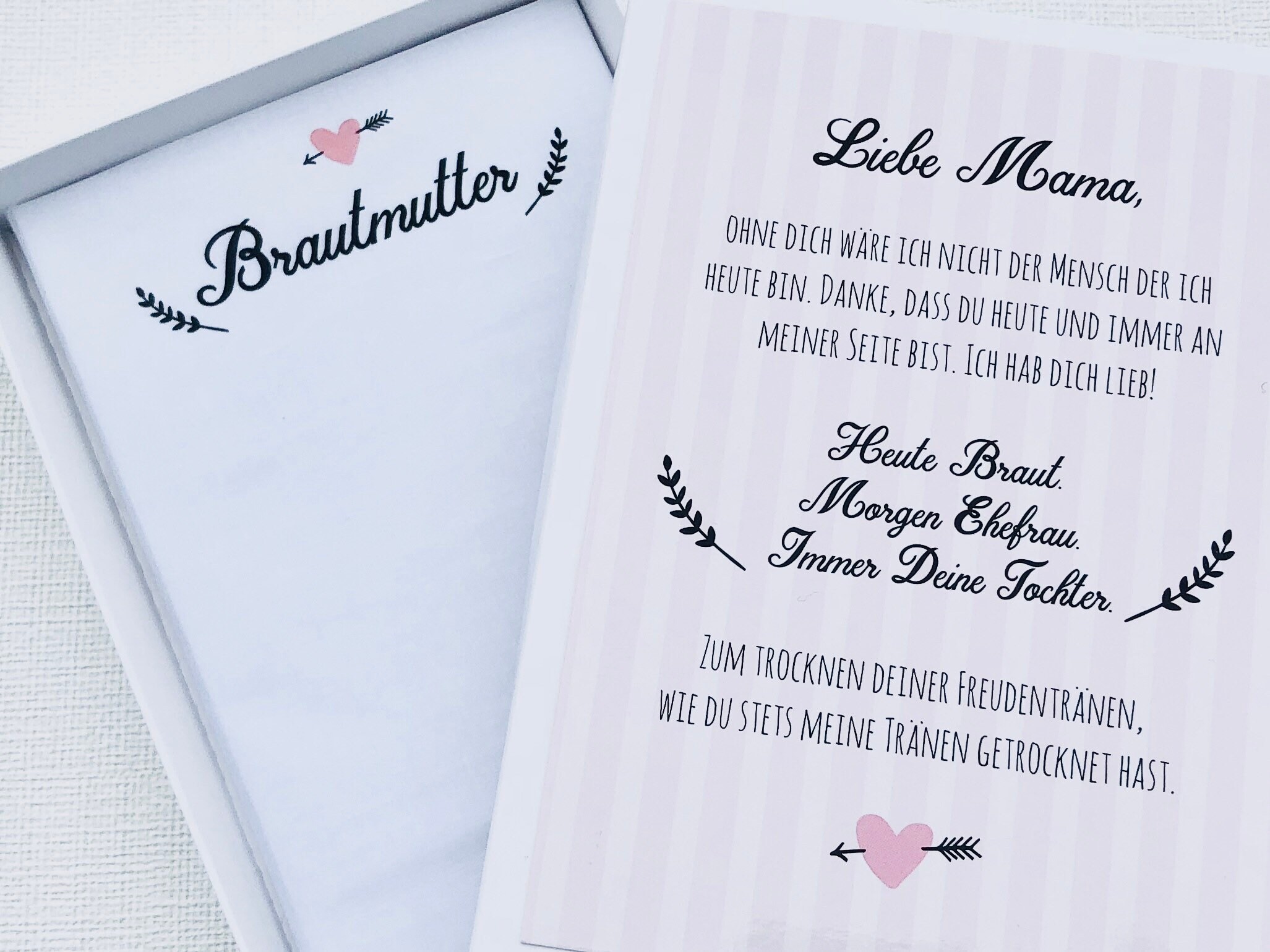 Geschenk für die Brautmutter zur Hochzeit Taschentuch für Etsy