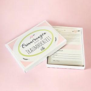 Gästebuchkarten zur Hochzeit, Gästebuch zur Hochzeit, Gästebuch mit Fragen, Hochzeitsgästebuch, personalisiertes Gästebuch zur Hochzeit