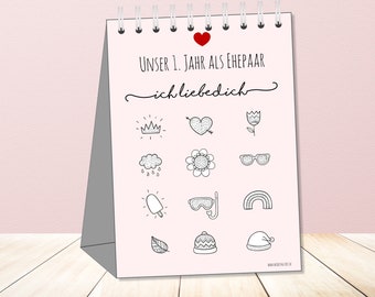 Geschenk zur Hochzeit  - Gutschein Kalender