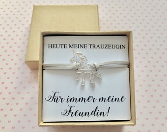 Armband Einhorn als Geschenk für die Trauzeugin