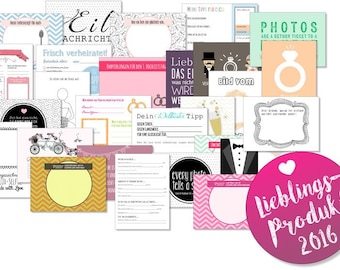 52 cartões para os noivos, jogo de cartão postal por ano cheio de felicitações, 27 designs diferentes, presente de casamento