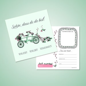 Gästebuch Karten, Fahrrad, Gastgeschenk Hochzeit