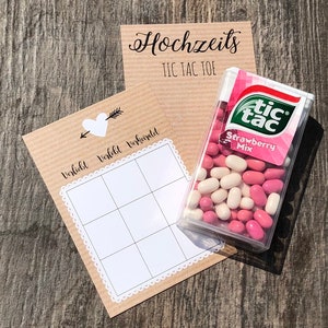 Hochzeits Tic Tac Toe | Zeitvertreib für Hochzeitsgäste, Gastgeschenk zur Hochzeit