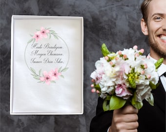 Handkerchief for the mother of the groom - "Always your son"