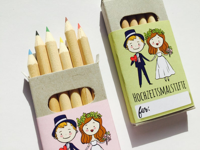 Schokobanderole zum ausmalen, mit Buntstiften, Gastgeschenk für Kinder, Kinderbeschäftigung Hochzeit, Wundertüte Hochzeit Bild 4