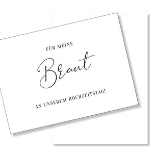 Postkarte für meine Braut am Hochzeitstag