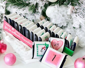 Advent calendar FREUNDIN BFE filled with 24x THANK YOU Christmas time, DIY, print template, self-love