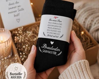 Socken für den Brautvater zur Hochzeit "Gegen kalte Füße", Geschenk