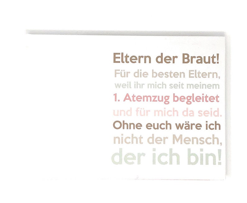 Hochzeitsgeschenk Buch Eltern der Braut Erinnerungsalbum zdjęcie 3