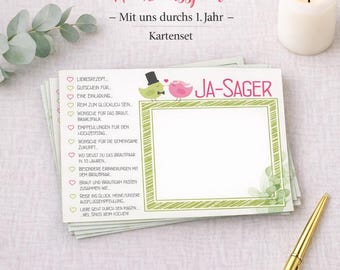 52-Card Wedding Game | A Year of Greetings | Gift for the Bride and Groom | A Reminder Every Week