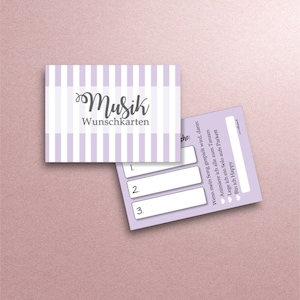 Cartoline di auguri musicali per il matrimonio - auguri musicali per il DJ - viola/bianco