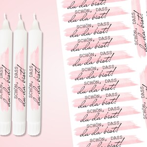 Candle tattoo foil - gifts or table decoration for the wedding Nice to have you here