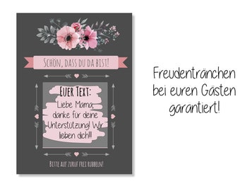 Rubbelkarten für Hochzeiten "Schön, dass du da bist" - Blumen