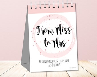 Scratch calendar with personal message - gift JGA bride hen party