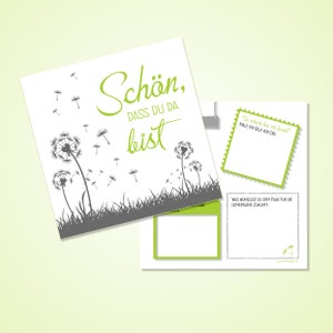 Gästebuch Karten, Gastgeschenk Hochzeit  Pusteblume