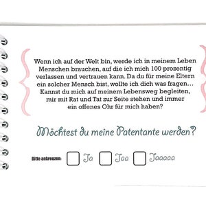 Geschenkbuch für Patentanten, Willst du meine Patentante sein Bild 2