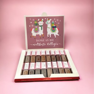 Set d'autocollants pour le collègue chocolatier Merci pour Noël | cadeau personnel pour le meilleur collègue du monde