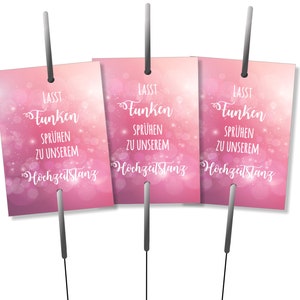Karten für Wunderkerzen  Hochzeitstanz