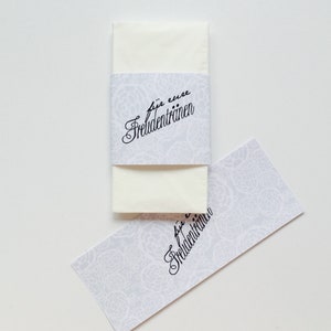 Handkerchief bands as wedding decorations for tears of joy image 3