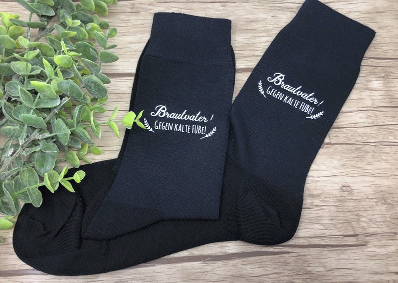 Socken für den Brautvater zur Hochzeit Gegen kalte Füße, Geschenk Bild 4