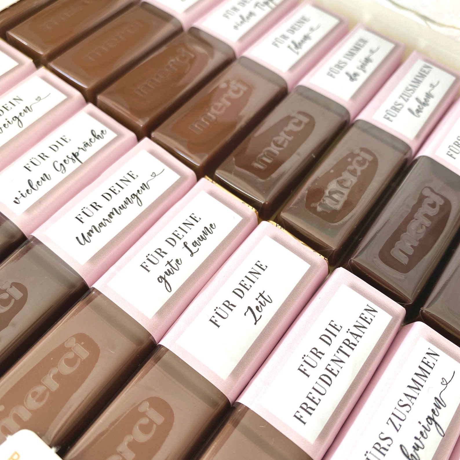 Aufkleber Set für Merci Schokolade persönliches Geschenk für - Etsy