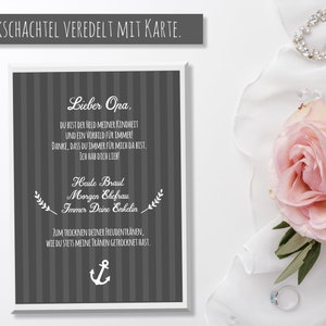 Handkerchief for the Bride's Opa Karte personalisiert