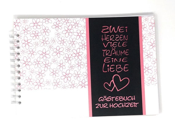 Gästebuch zur Hochzeit Zwei Herzen Etsy