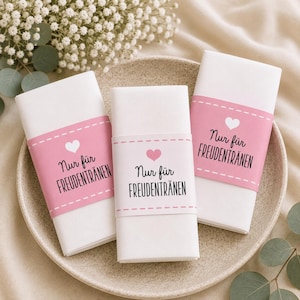 Wedding Tears of Joy Bands | Wedding Tissue Decorations | Tears of Joy Tissue Bands | Wedding Program | Wedding Favor
