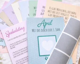 Wedding Game Scratch Cards | With us through your first year | Gift voucher game for bride and groom | Wedding gift