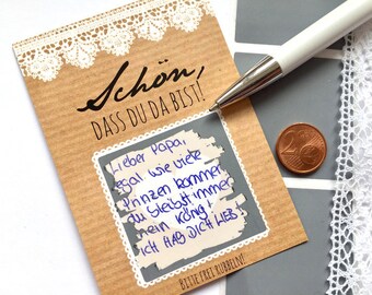 Cartes à gratter pour le mariage « Ravi que tu sois là » - Papier kraft