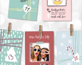 Card advent calendar for favorite people