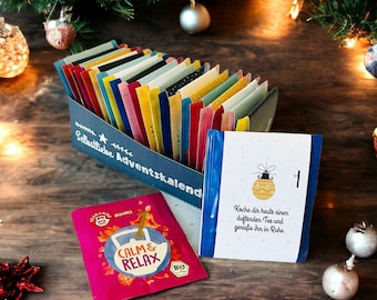 Advent calendar tea mindfulness filled with 24 ideas for the Christmas season, DIY, print template, self-love