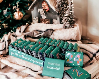 Advent calendar EDUCATOR filled with 24x THANK YOU Christmas time, do-it-yourself, print template, self-love