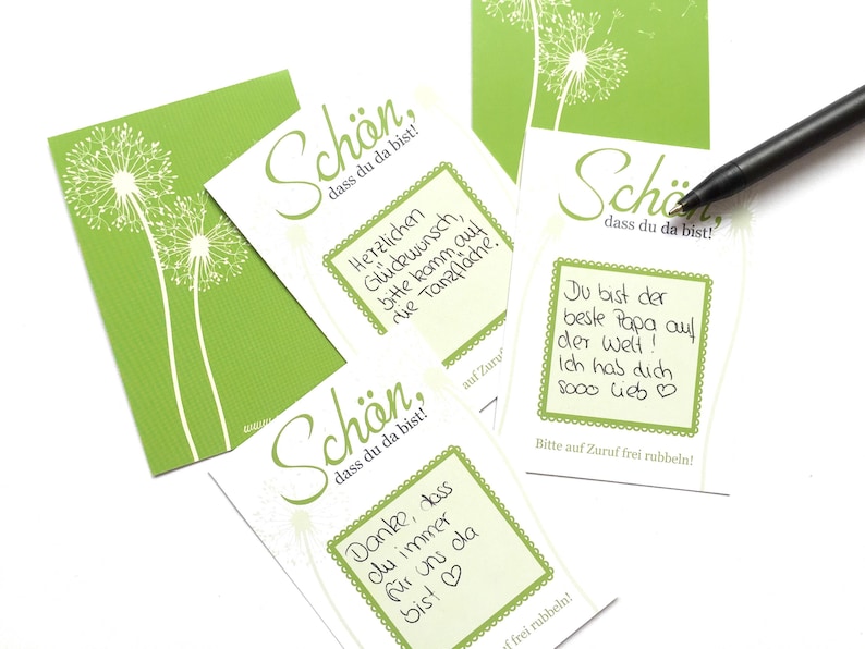 Scratch cards for the wedding Beautiful that you are there Pusteblumen image 1