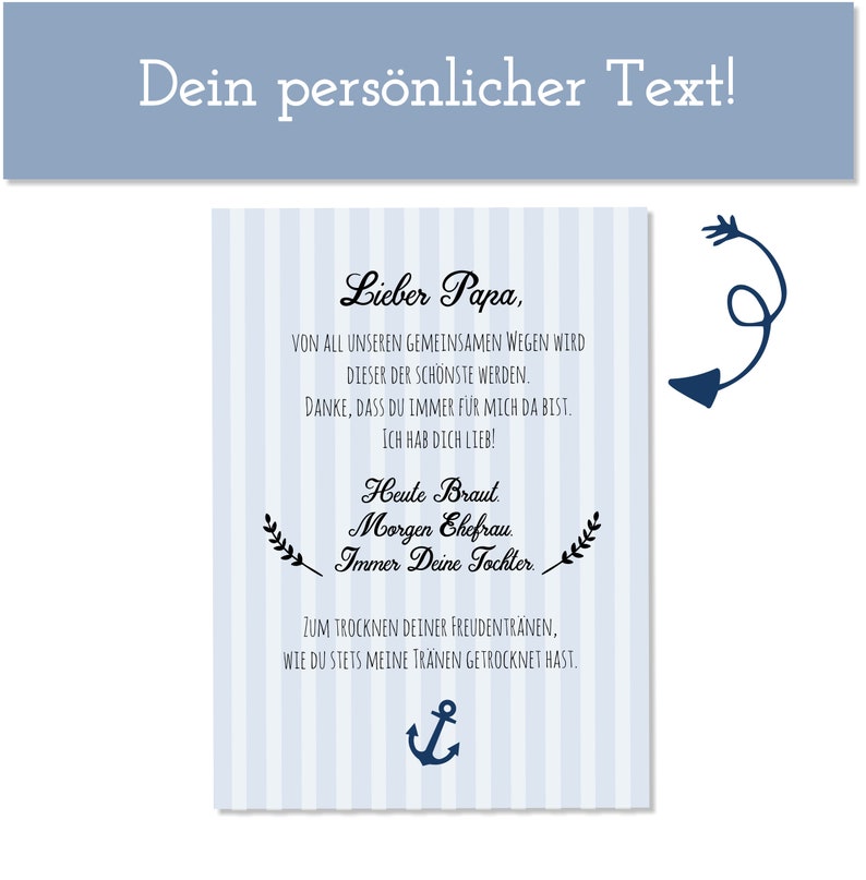 Handkerchief for the father of the bride Karte Personalisiert